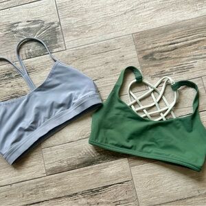 Lululemon Size 8 Sports Bra Bundle – Flow Y & Strappy Back – Light Support